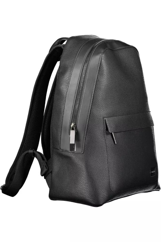 Calvin Klein Sleek Black Urban Backpack with Logo Detail