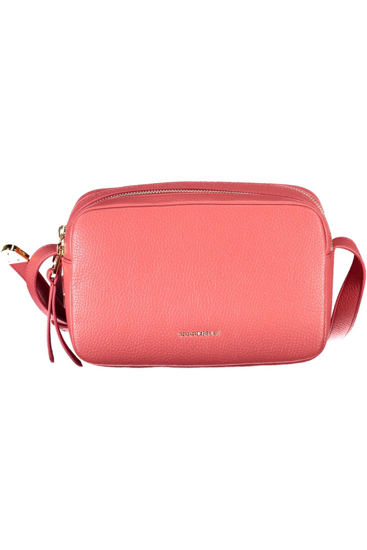 Coccinelle Elegant Pink Leather Shoulder Bag with Logo