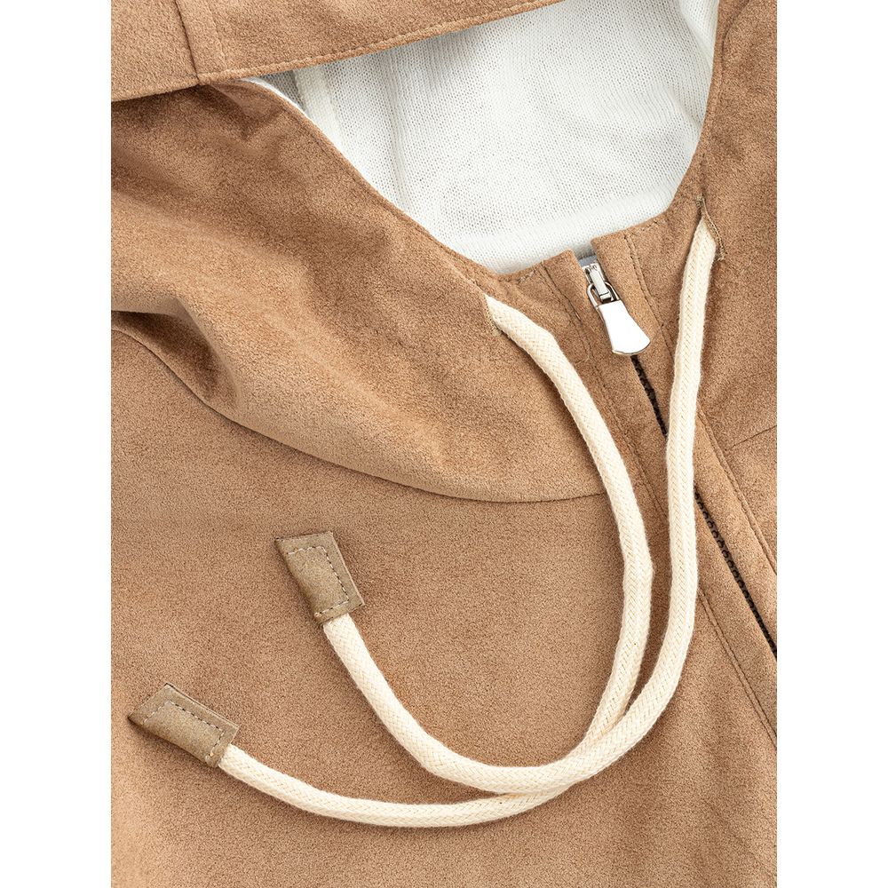 Gran Sasso Beige Cotton Italian Elegance Jacket