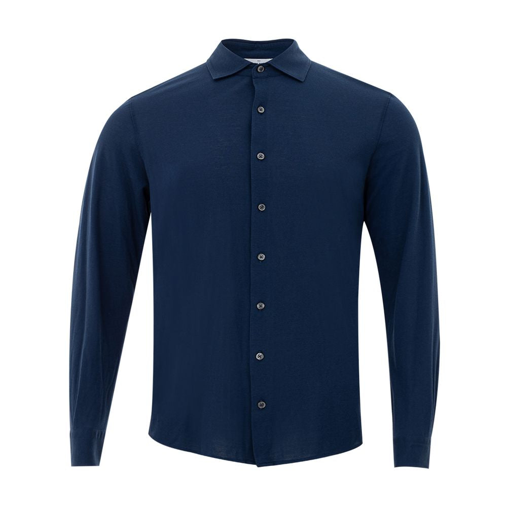 Gran Sasso Chic Blue Italian Cotton Shirt