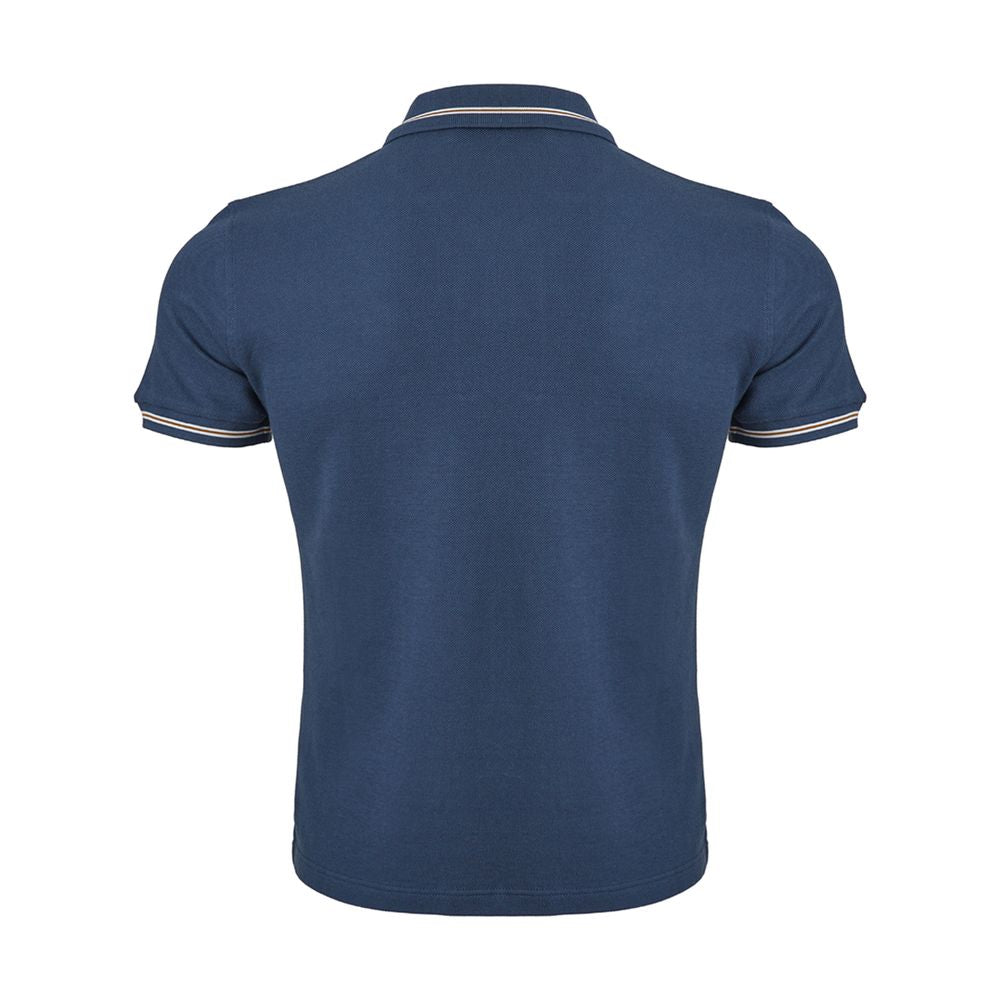 Corneliani Elegant Blue Cotton Polo Shirt for Men