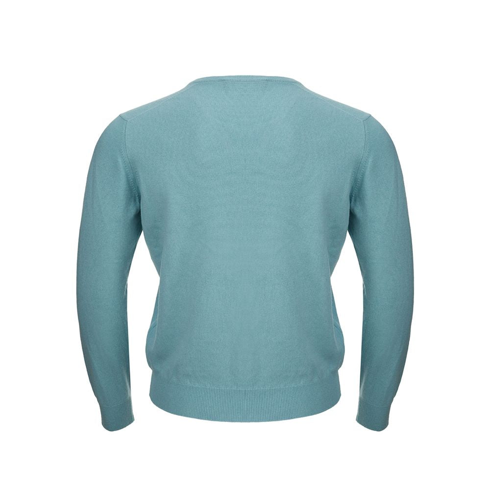 Gran Sasso Turquoise Cashmere Sweater for Men