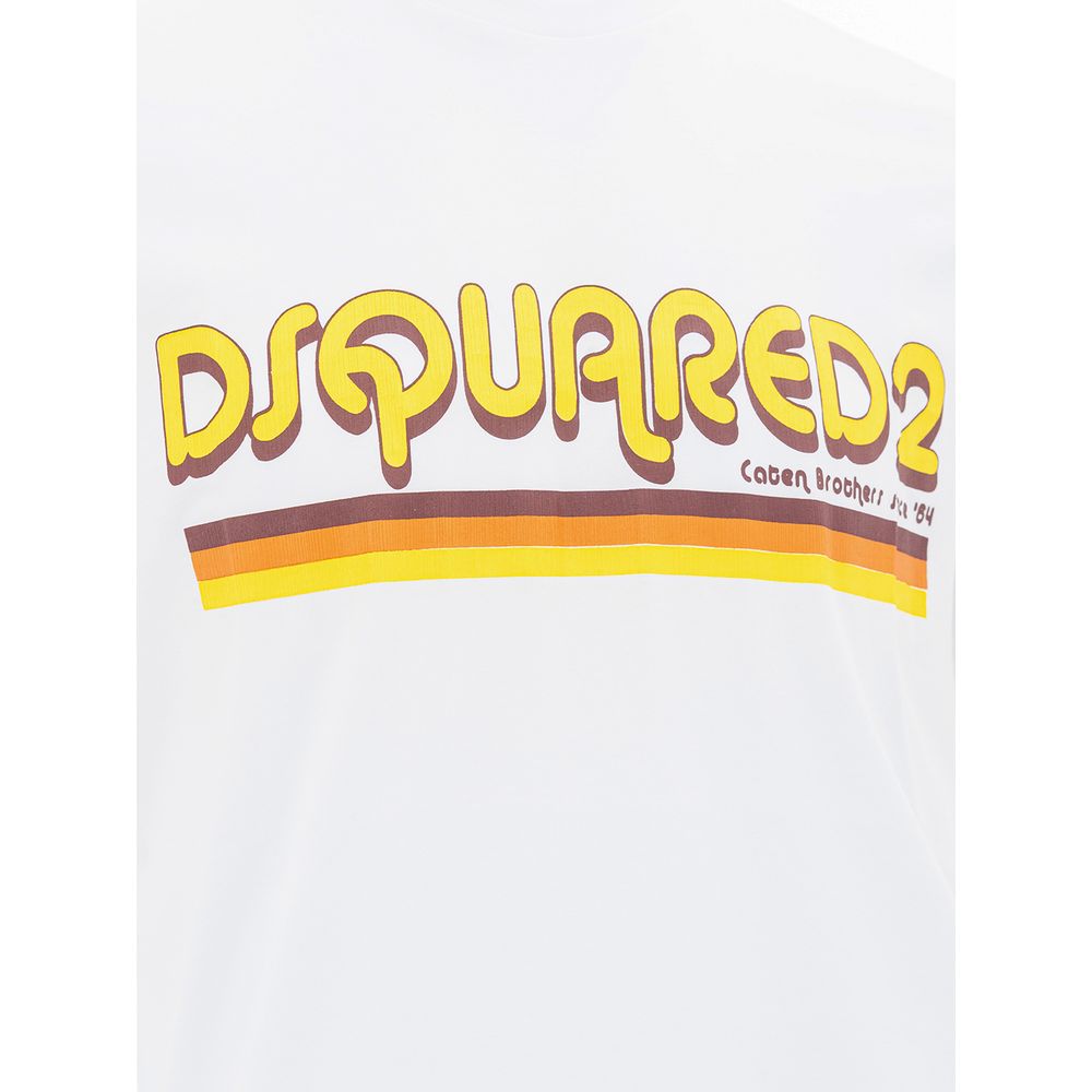 Dsquared² Chic Gray Cotton Tee for the Modern Man