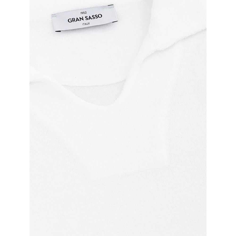 Gran Sasso Elegant White Cotton Polo for Men