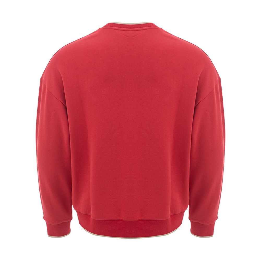 Armani Exchange Elegant Scarlet Cotton Sweater for Men