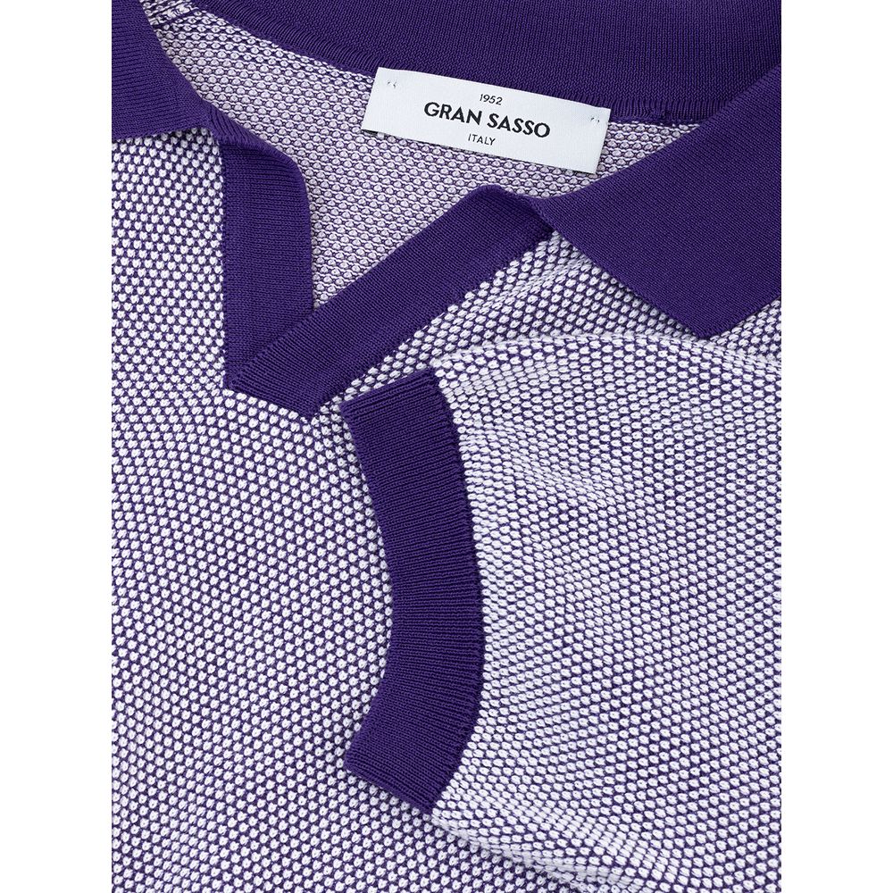 Gran Sasso Elegant Purple Cotton Polo Shirt