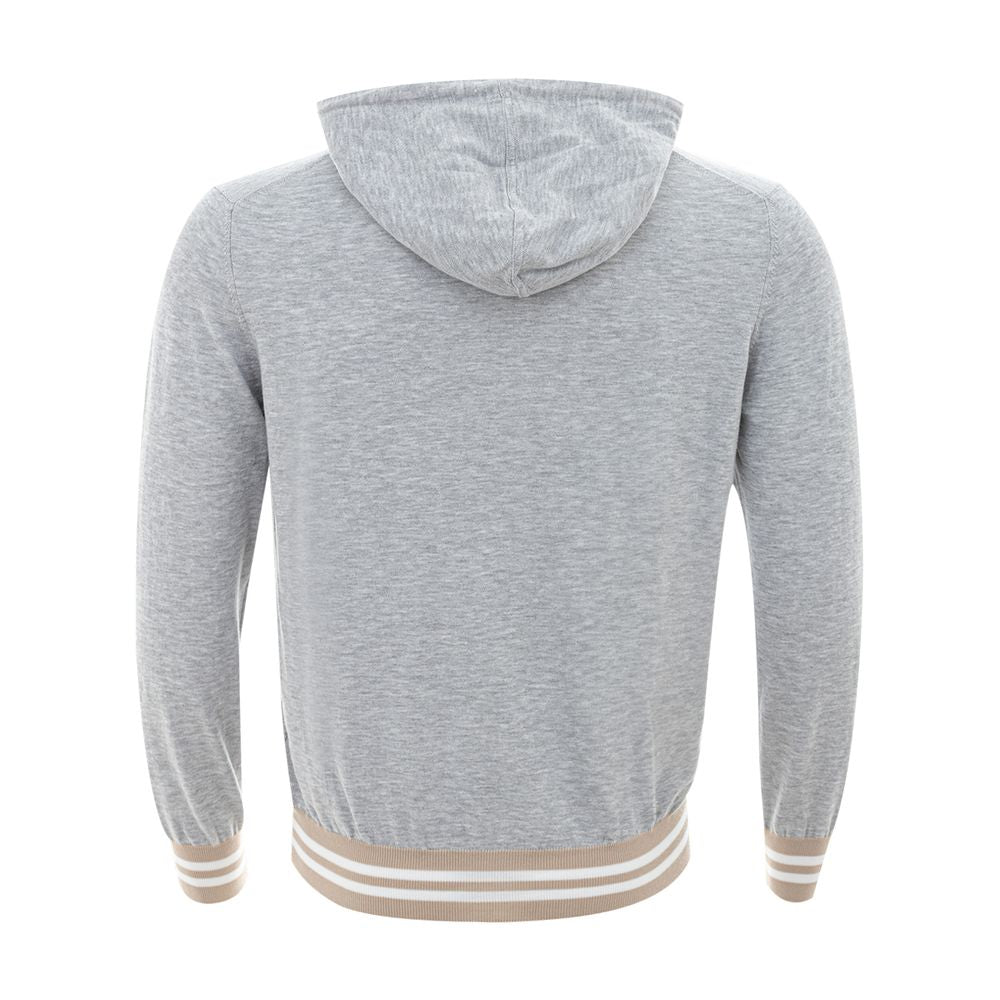 Gran Sasso Elegant Gray Cotton Cardigan for Men