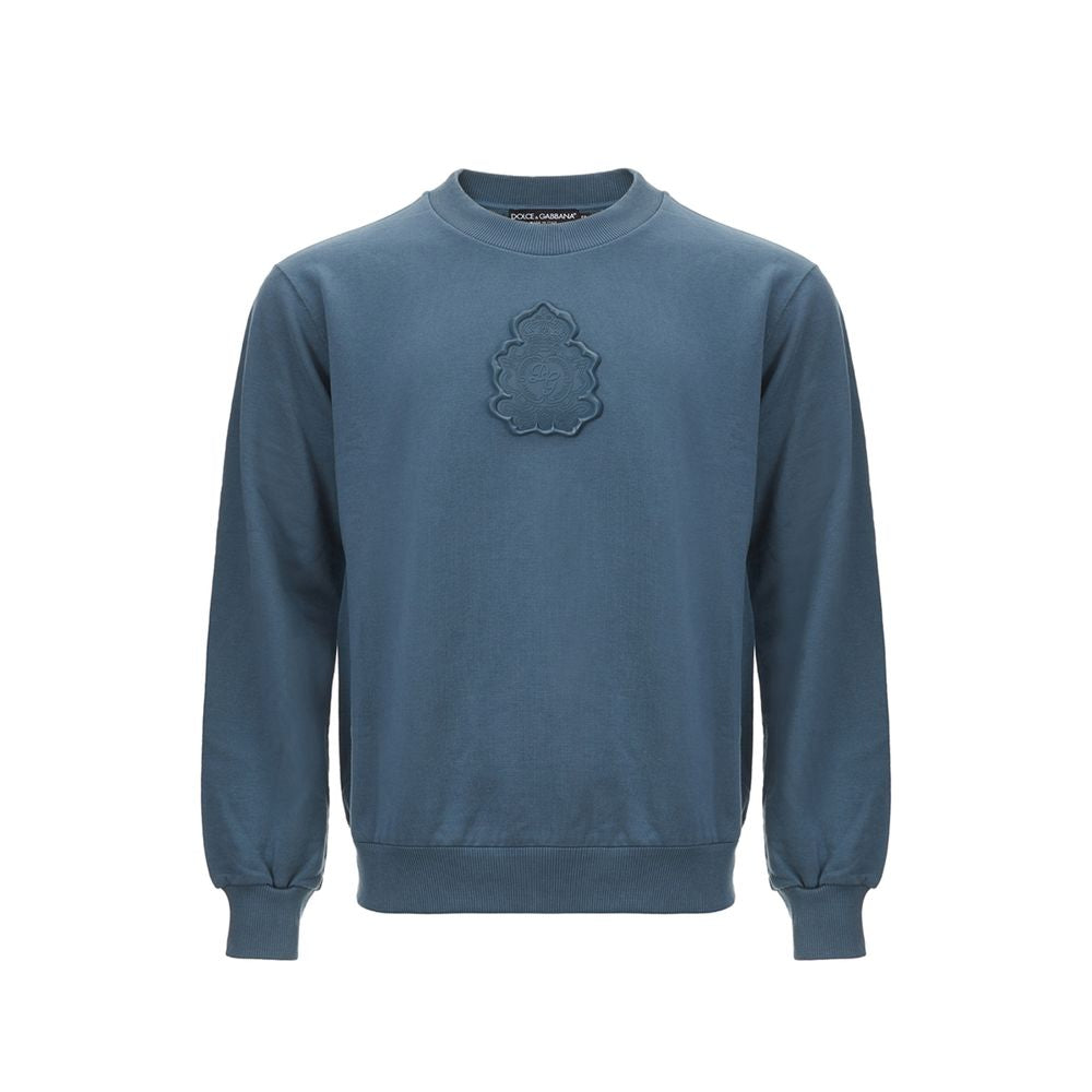 Dolce & Gabbana Elegant Sapphire Cotton Sweater for Men