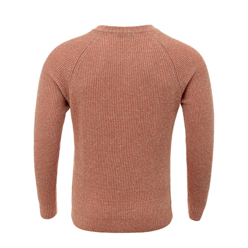 Gran Sasso Italian Linen-Cotton Orange Sweater