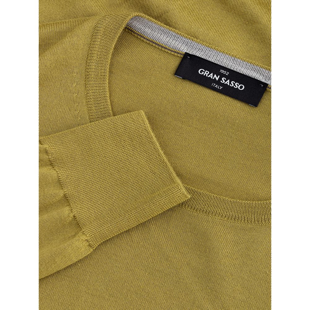 Gran Sasso Elegant Green Cashmere Men's Sweater