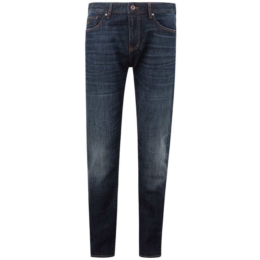 Armani Exchange Elevated Essentials Blue Cotton Pants