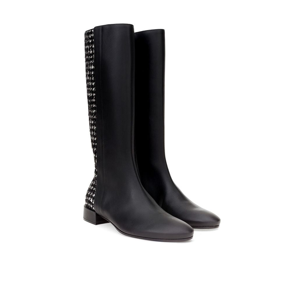 Dolce & Gabbana Elegant Black Leather Boots For Women