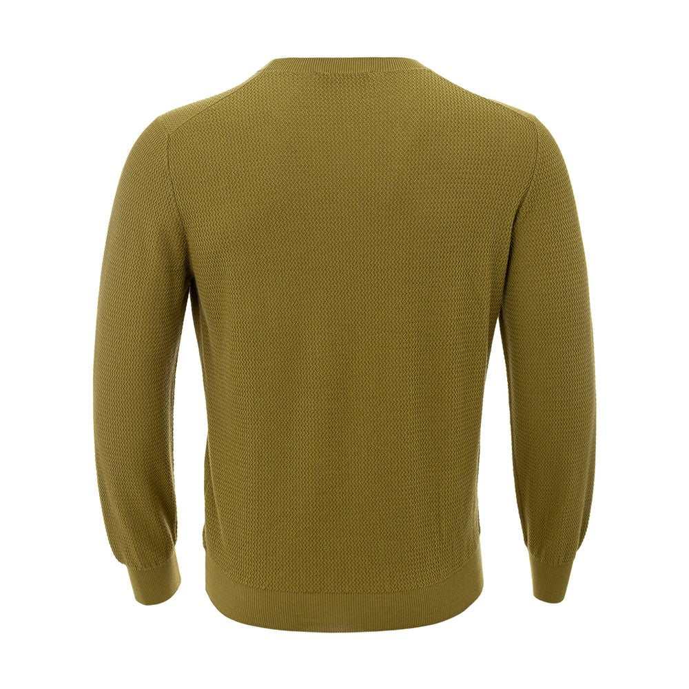 Gran Sasso Elegant Cotton Green Sweater for Men