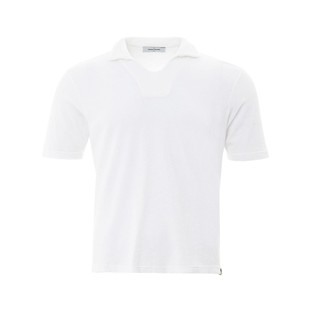 Gran Sasso Elegant White Cotton Polo for Men