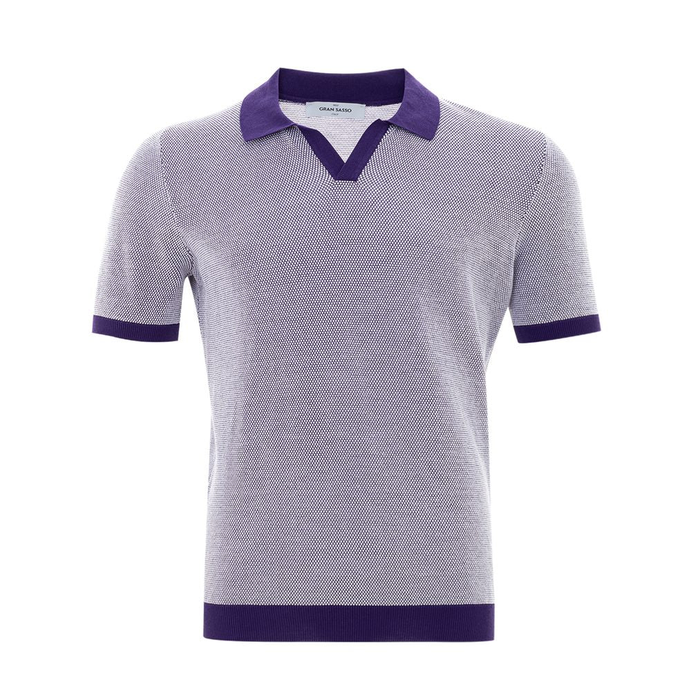 Gran Sasso Elegant Purple Cotton Polo Shirt