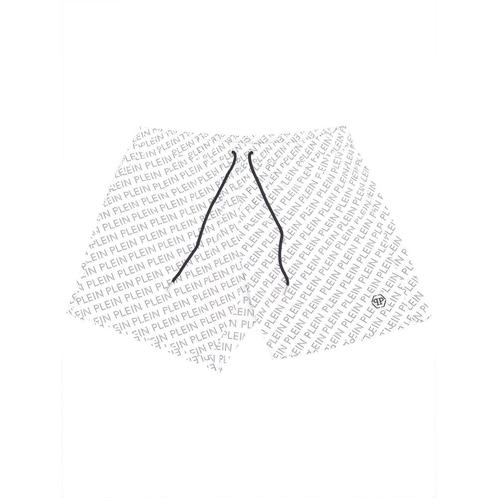 Philipp Plein Pristine White Designer Swim Shorts