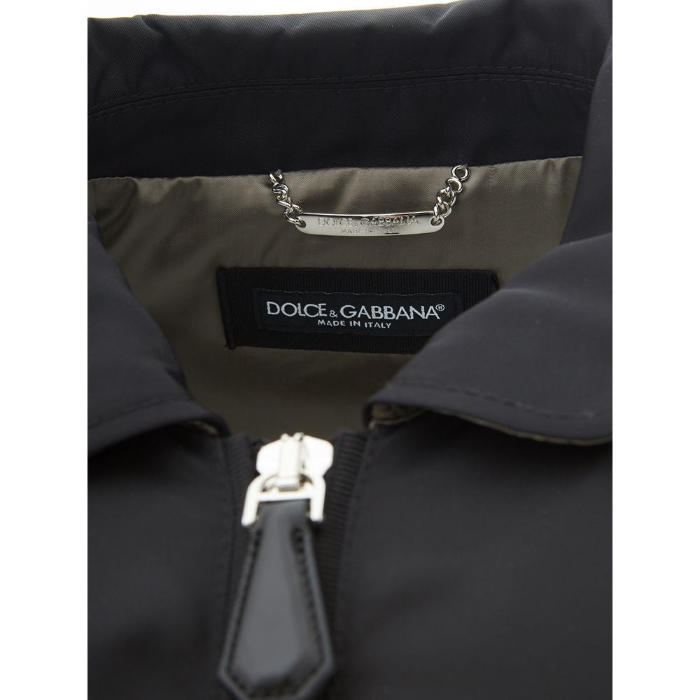 Dolce & Gabbana Sleek Polyamide Black Jacket for Men