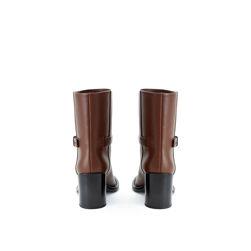 Burberry Elegant Leather Brown Boots