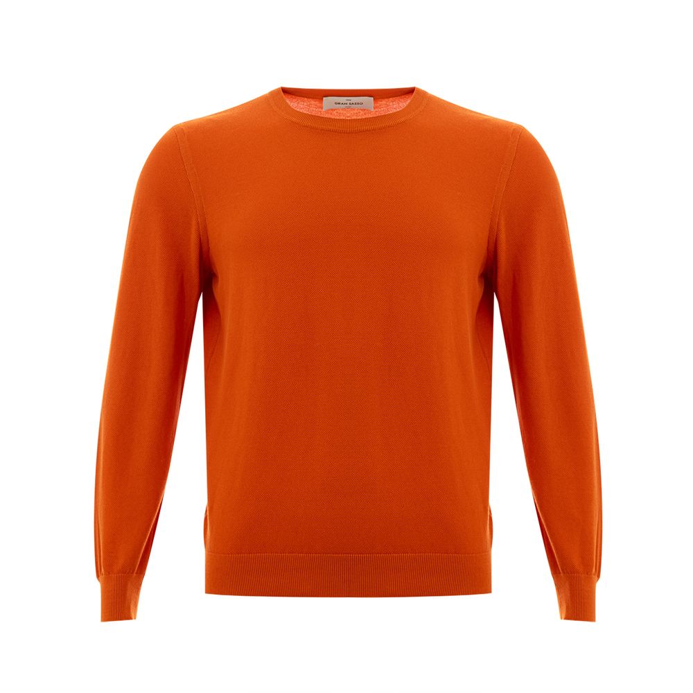 Gran Sasso Elegant Orange Cotton Sweater for Men