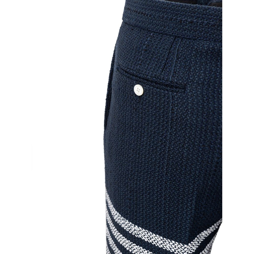 Thom Browne Elevate Your Style with Sleek Acrylic Blue Pants