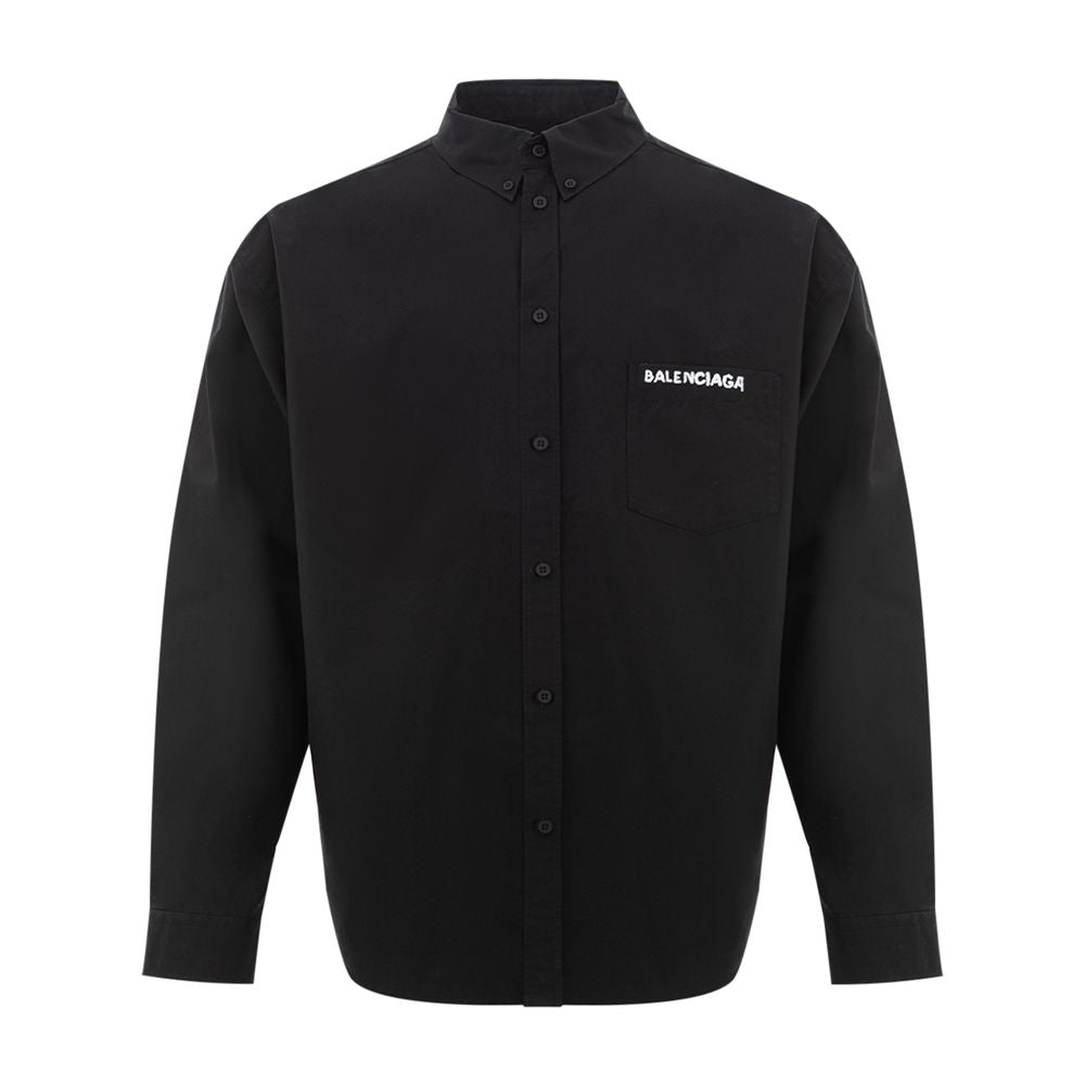 Balenciaga Elegant Black Cotton Designer Shirt