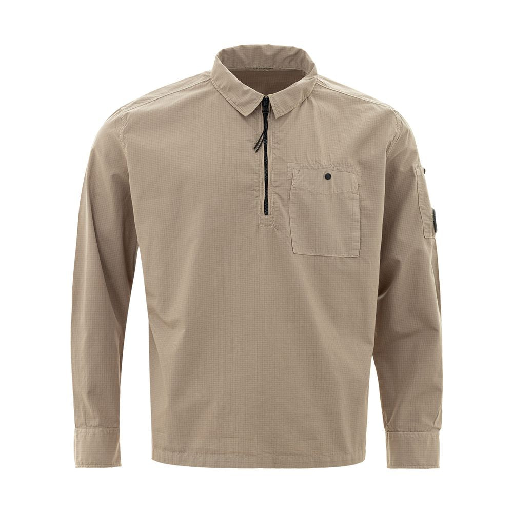 C.P. Company Cotton Button-Up Beige Shirt