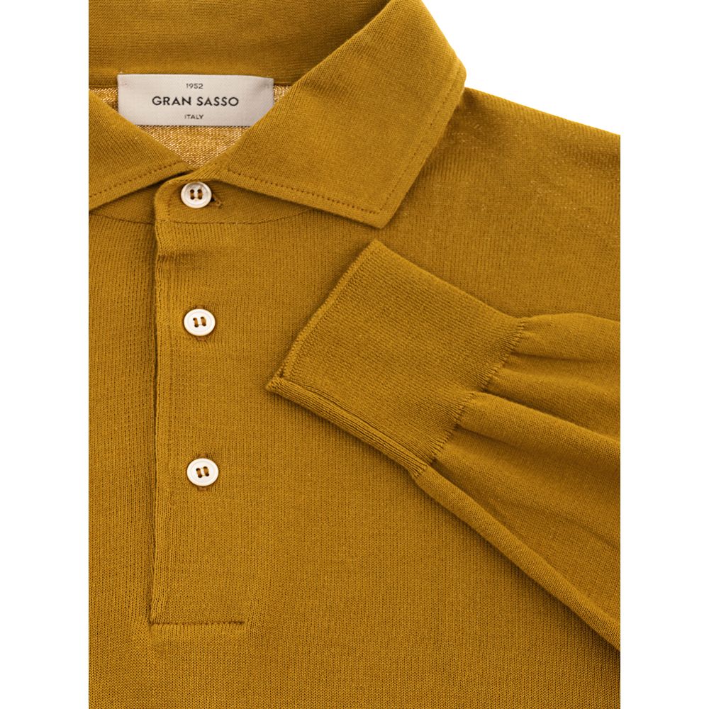 Gran Sasso Sunny Yellow Italian Cotton Polo