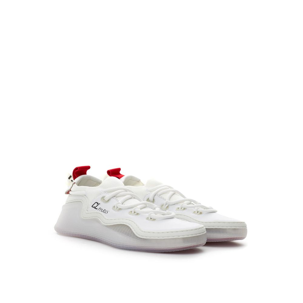 Christian Louboutin Sleek White Leather Sneakers