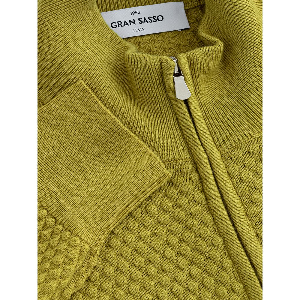 Gran Sasso Sunshine Yellow Italian Cotton Cardigan