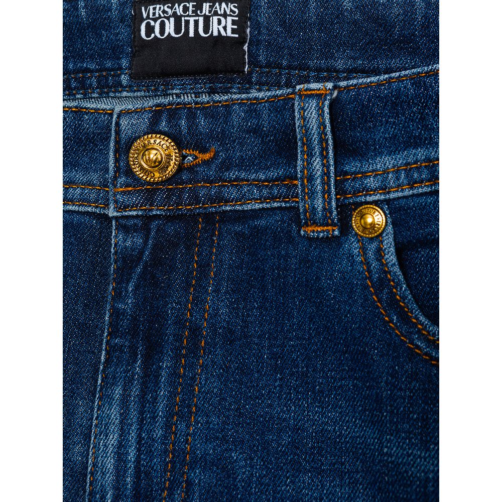 Versace Jeans Chic Blue Cotton Denim Delight