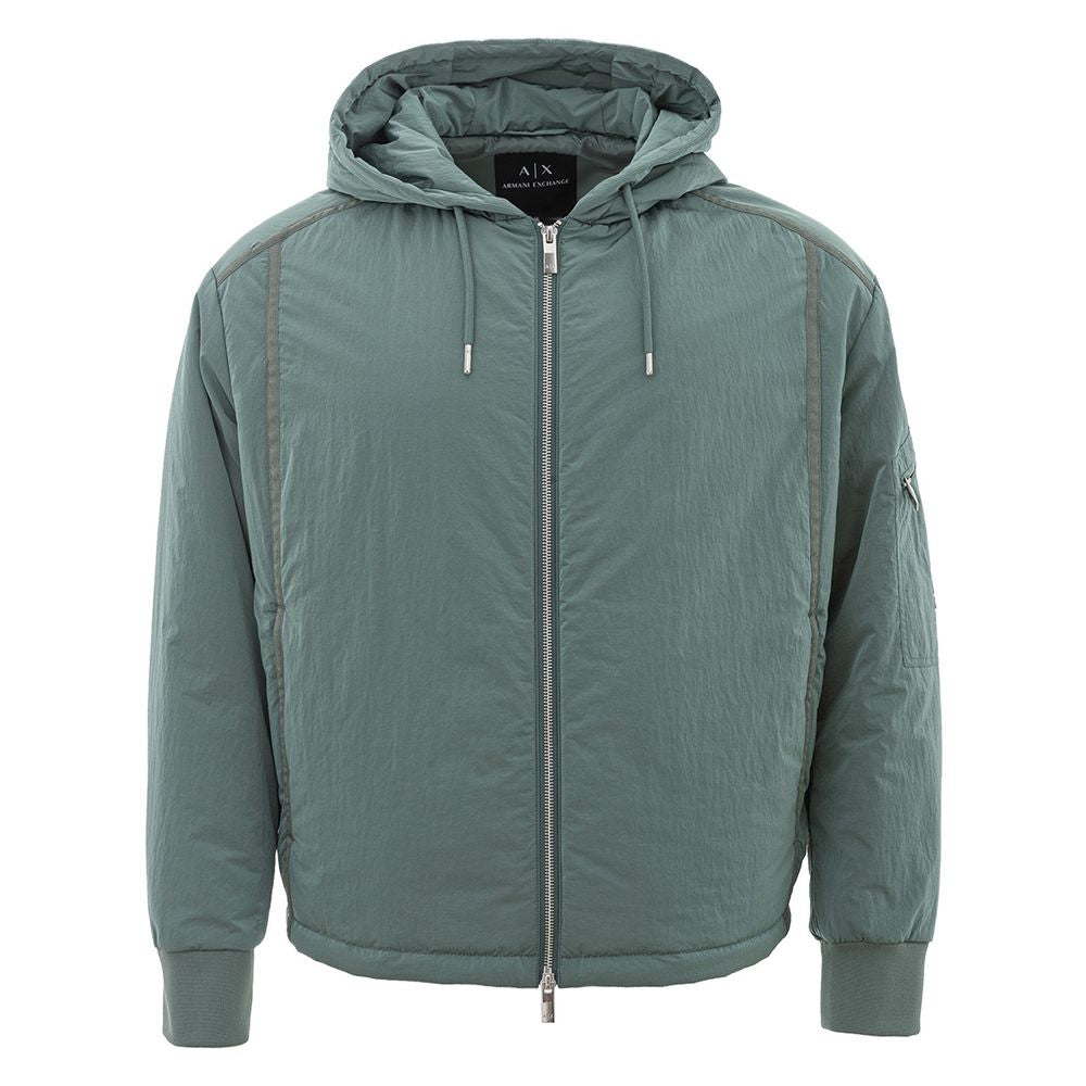 Armani Exchange Sleek Green Polyamide Jacket for Men