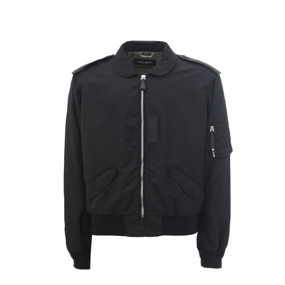 Dolce & Gabbana Sleek Polyamide Black Jacket for Men