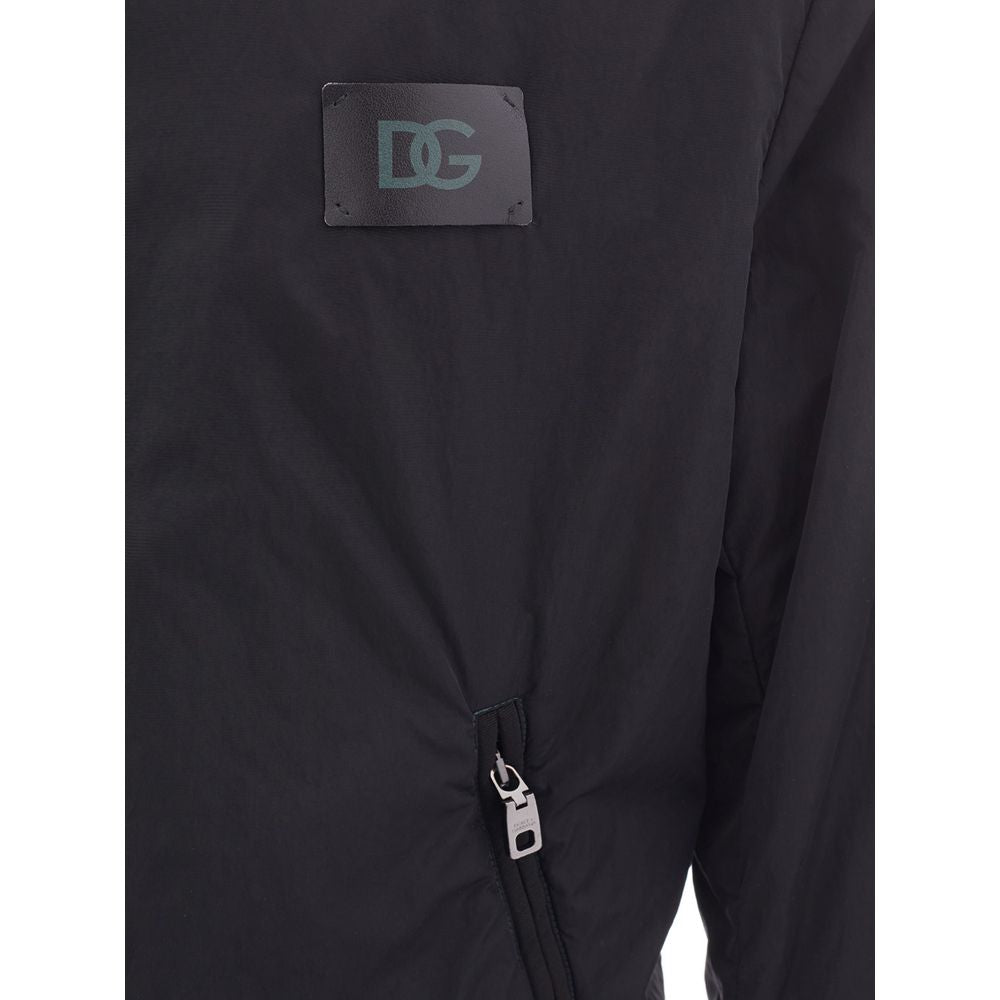 Dolce & Gabbana Sleek Polyamide Black Jacket