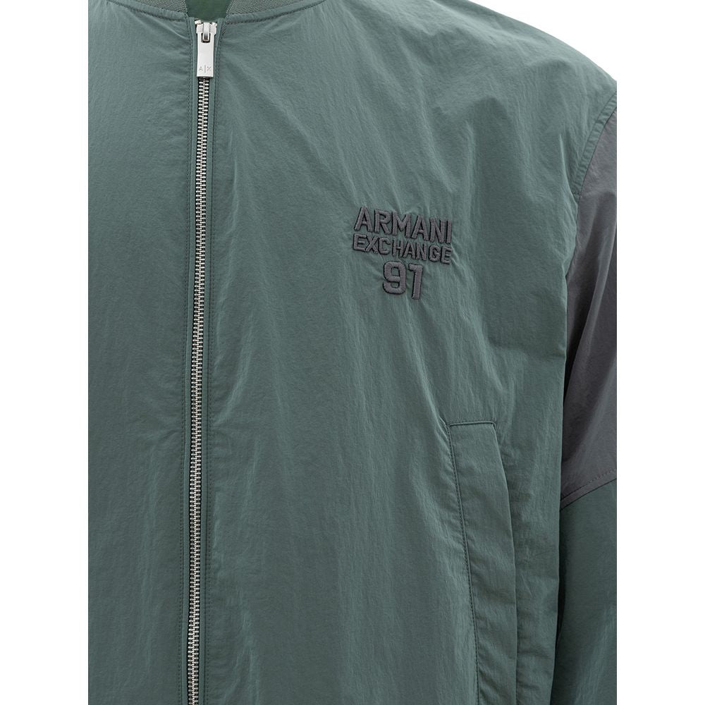 Armani Exchange Sleek Polyamide Green Jacket