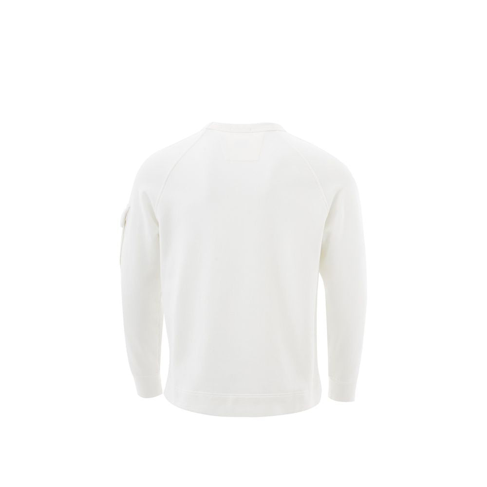 C.P. Company Chic White Cotton Sweater for the Modern Man