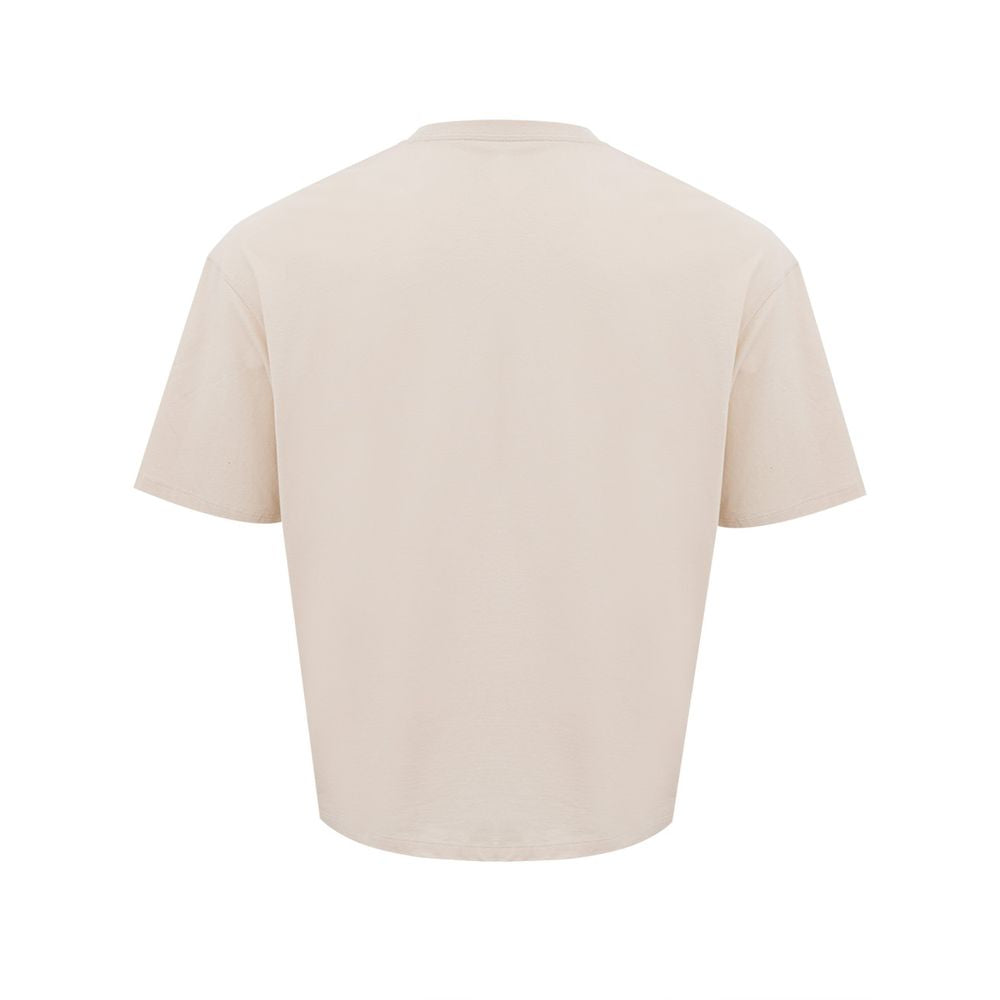 Armani Exchange Beige Cotton Statement Tee