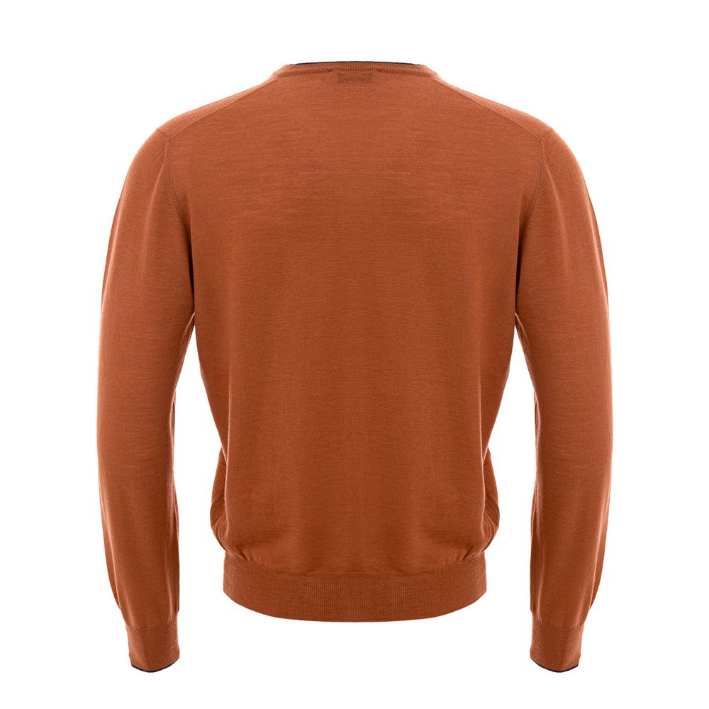 Gran Sasso Chic Woolen Orange Sweater for Sophisticated Style