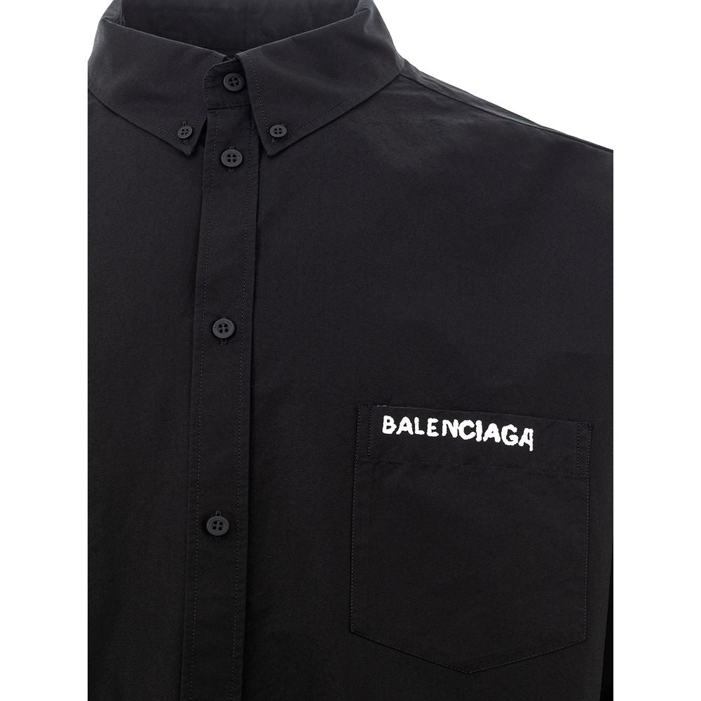 Balenciaga Elegant Black Cotton Designer Shirt