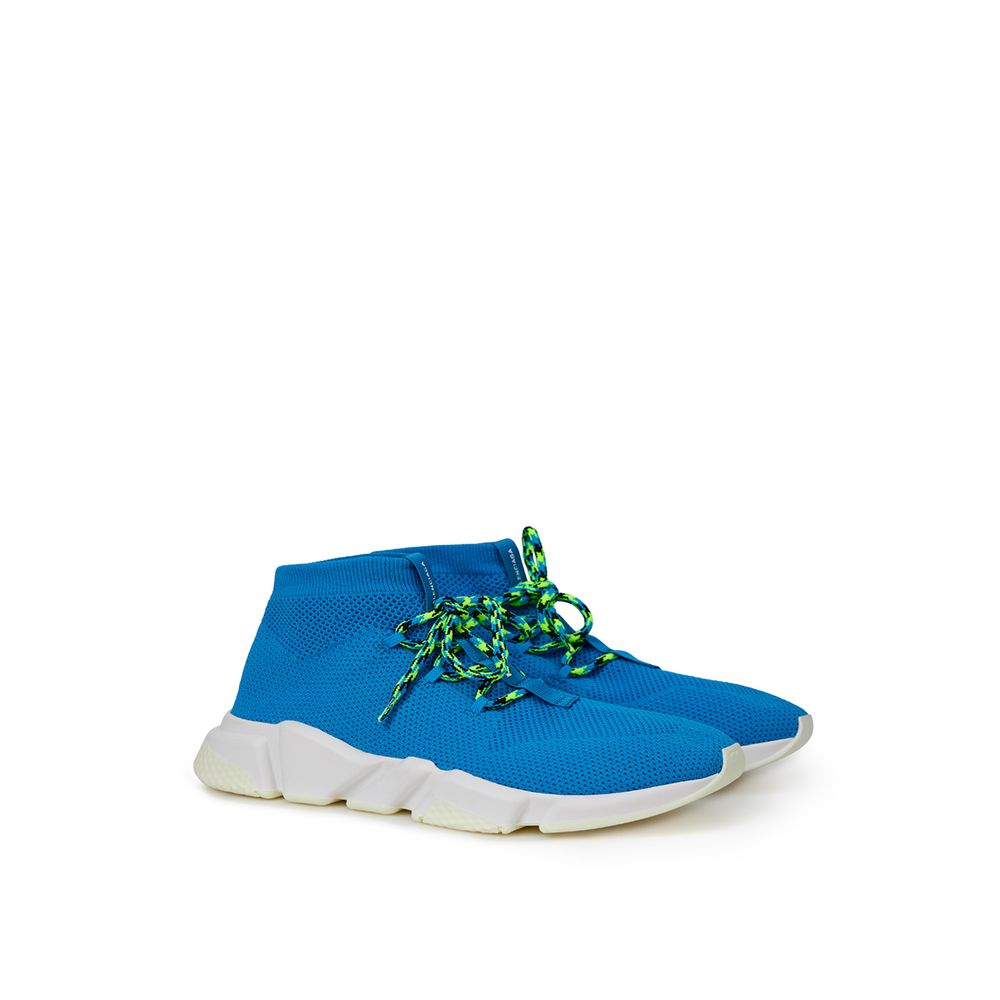 Balenciaga Chic Blue Cotton Sneakers for Trend-Setters