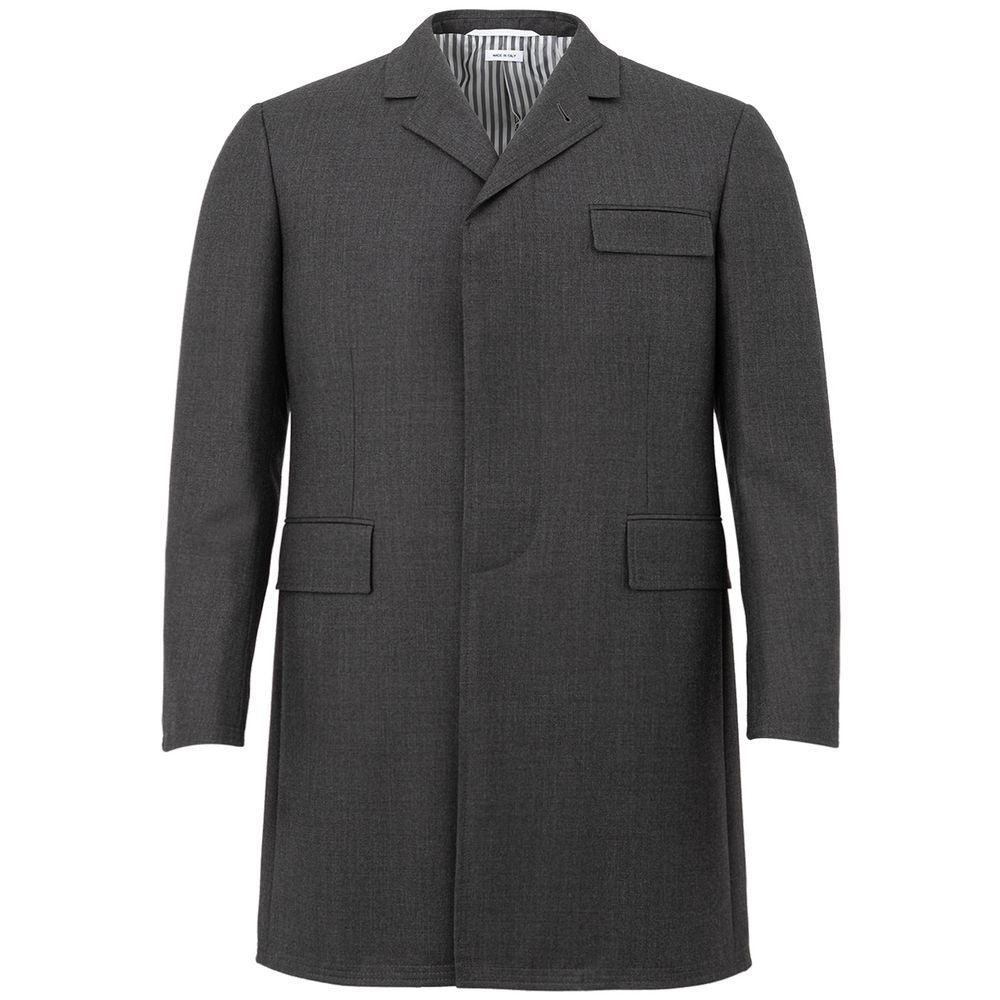 Thom Browne Elegant Gray Wool Jacket for Men