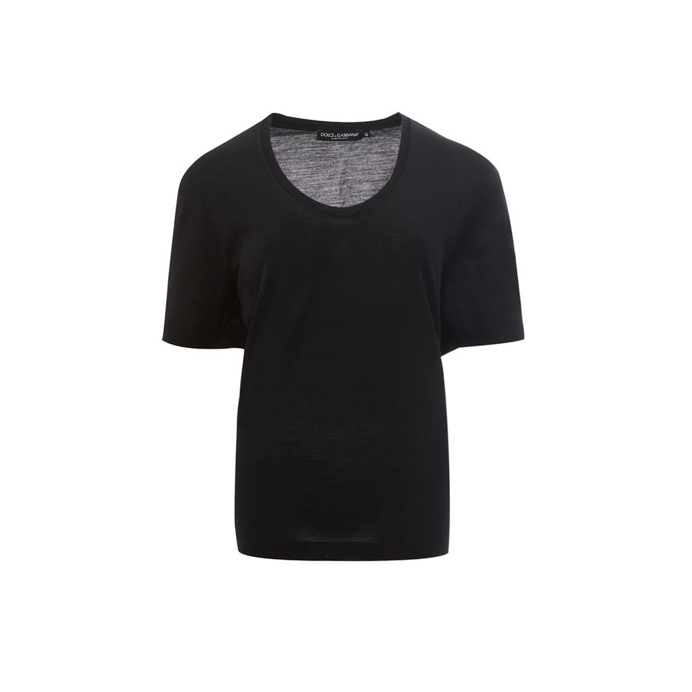 Dolce & Gabbana Elegant Black Cotton Top