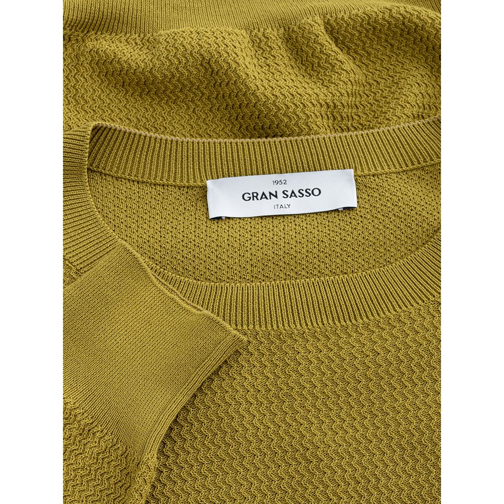 Gran Sasso Elegant Cotton Green Sweater for Men