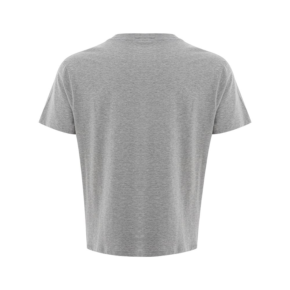 Versace Elegant Gray Cotton Tee for Men