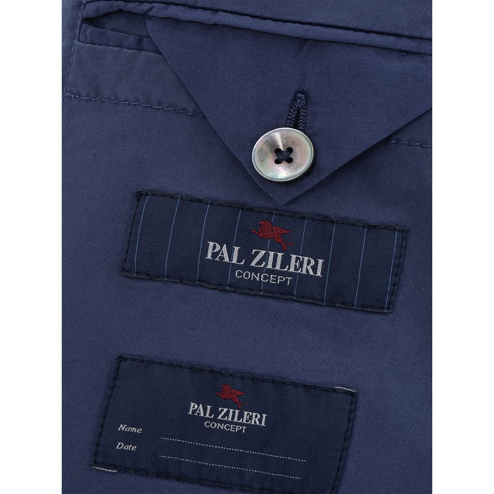 Pal Zileri Elegant Blue Cotton Jacket