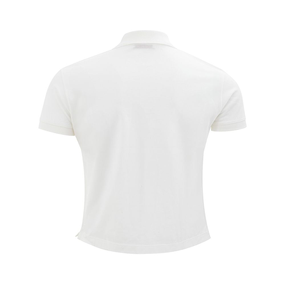 Luca Faloni Elegant White Cotton Polo Shirt