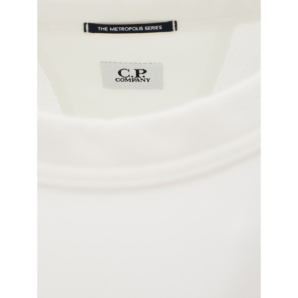 C.P. Company Chic White Cotton Sweater for the Modern Man