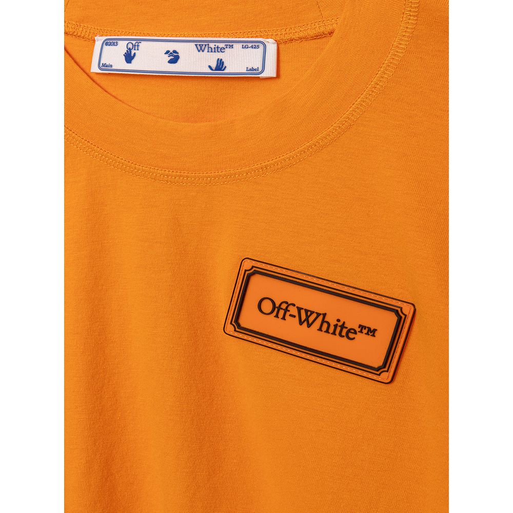 Off-White Radiant Orange Cotton Tee for Trendsetters