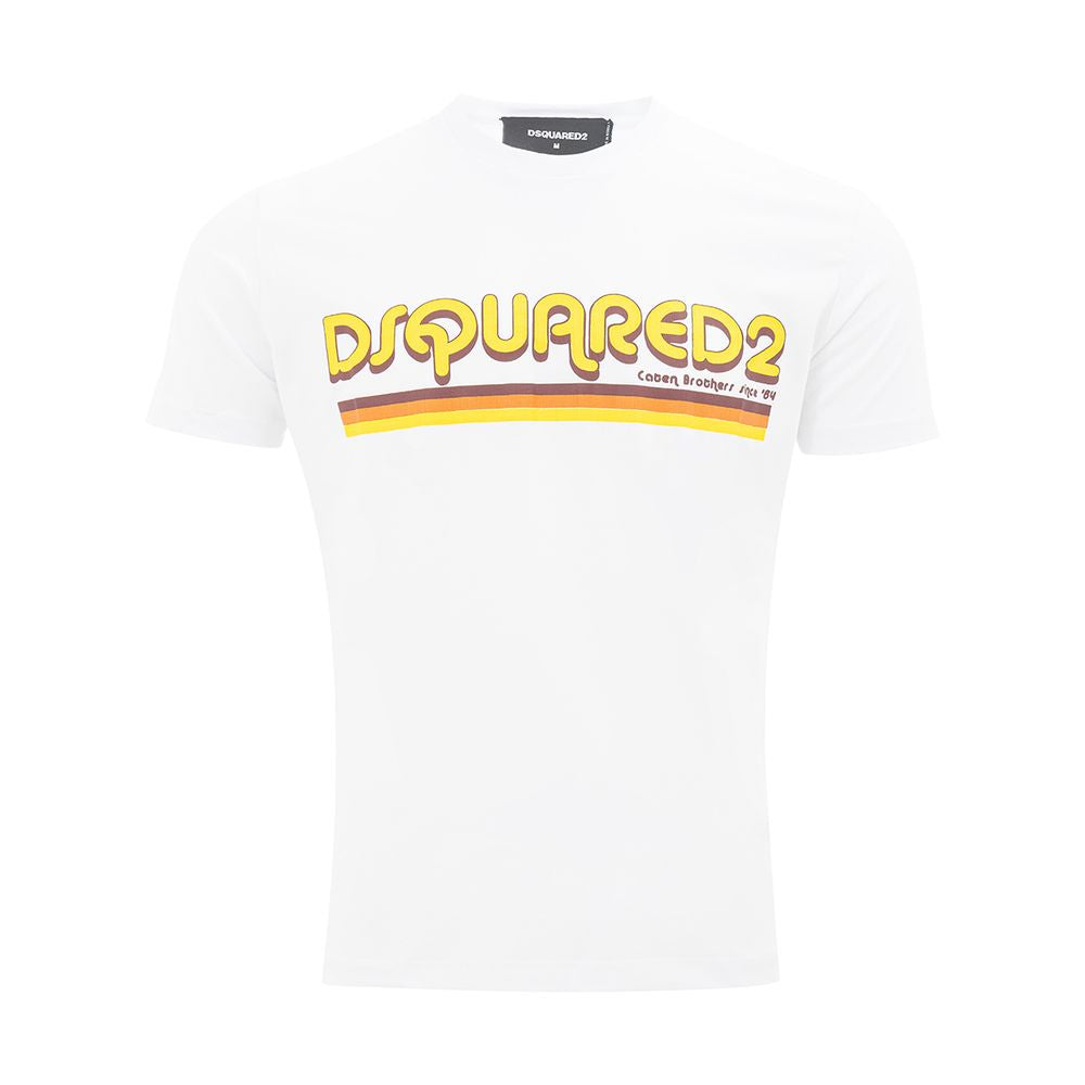 Dsquared² Chic Gray Cotton Tee for the Modern Man