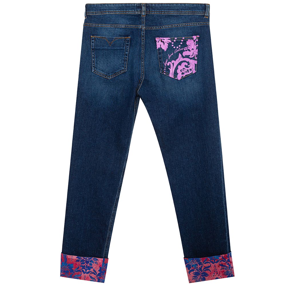 Versace Jeans Chic Blue Cotton Denim Delight