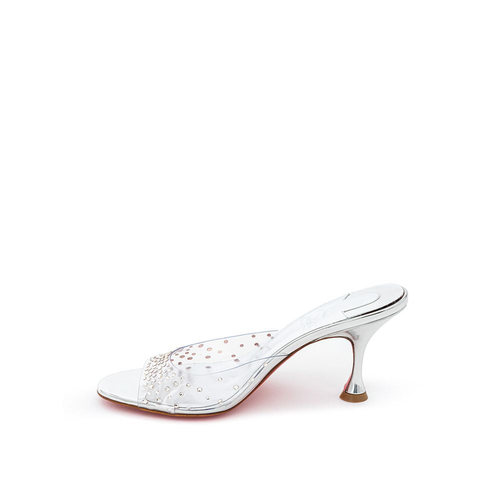 Christian Louboutin Elegant Silver Leather Pumps